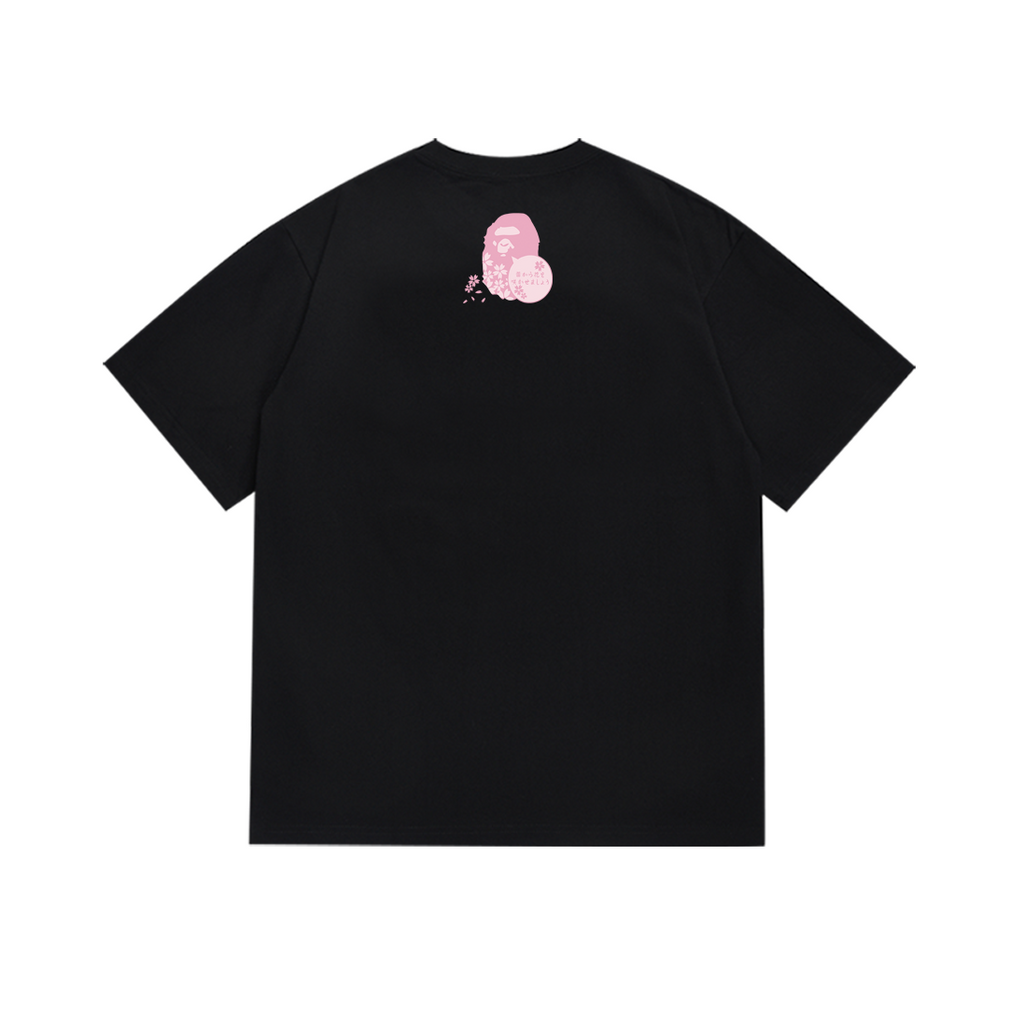 Bathing Shark and ape head print T-Shirt NextBlock