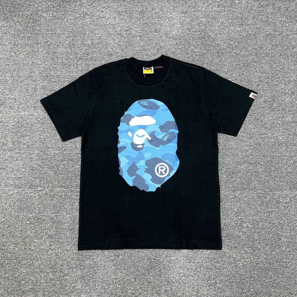 Bathing Shark and ape head print T-Shirt NextBlock