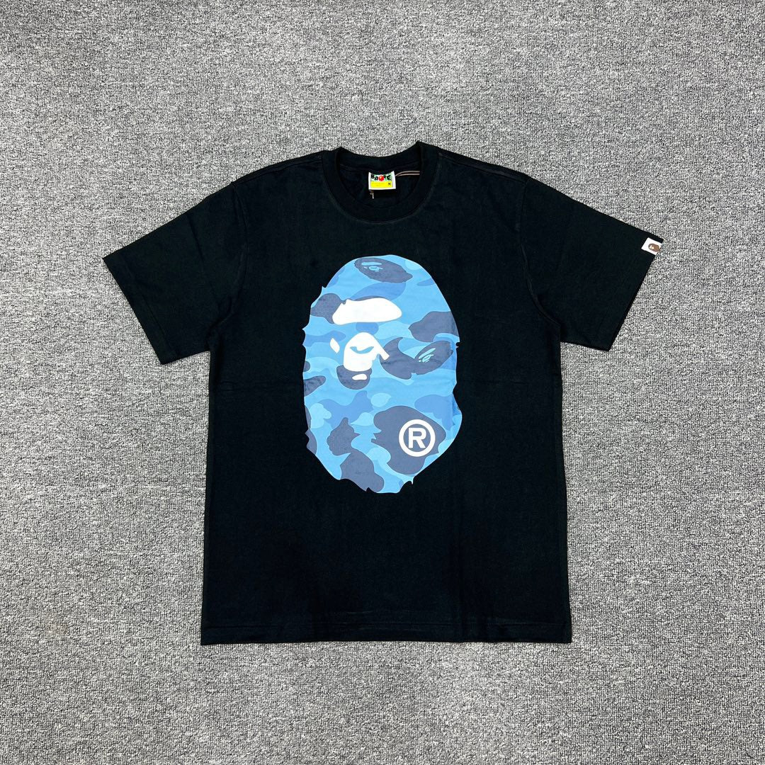 Bathing Shark and ape head print T-Shirt NextBlock