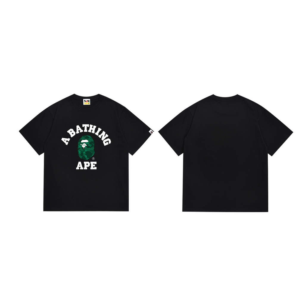 Bathing Shark and ape head print T-Shirt NextBlock