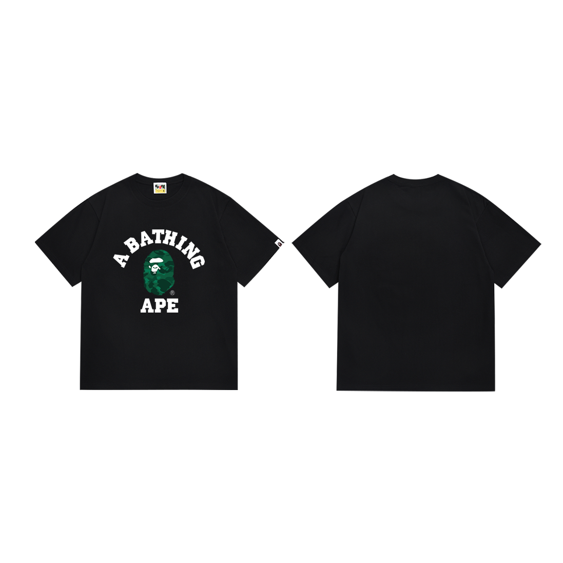 Bathing Shark and ape head print T-Shirt NextBlock