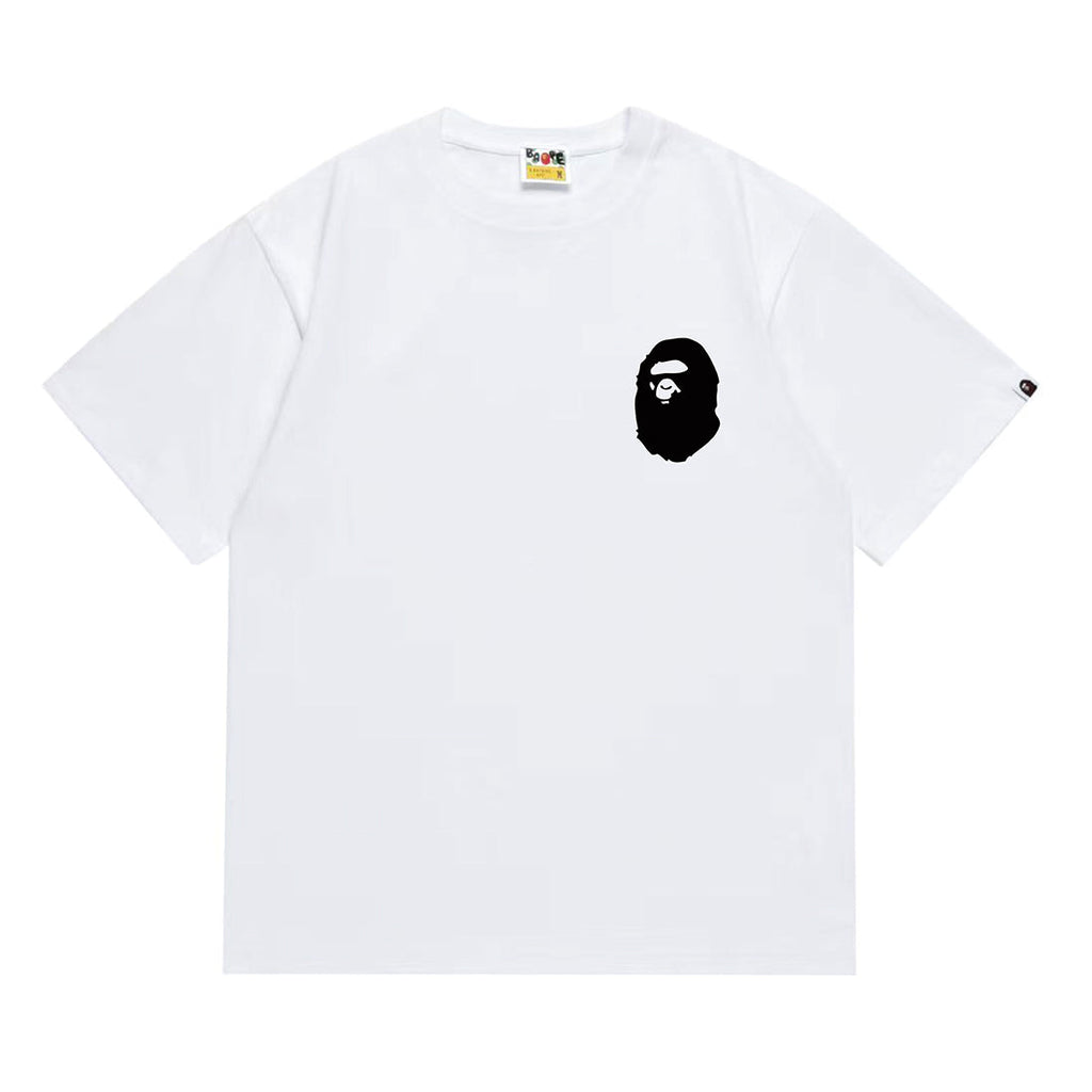 Bathing Shark and ape head print T-Shirt NextBlock