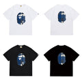 Bathing Shark and ape head print T Shirts NextBlock