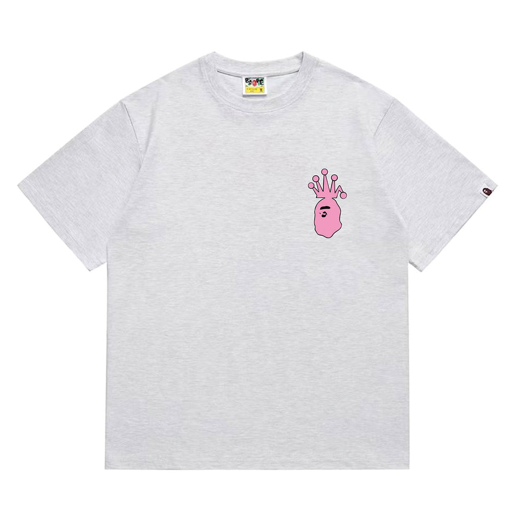 Bathing Shark and ape head print T-Shirt NextBlock