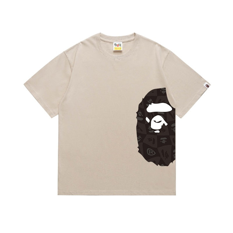 Bathing Shark and ape head print T Shirts NextBlock