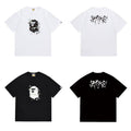 Bathing Shark and ape head print T Shirts NextBlock