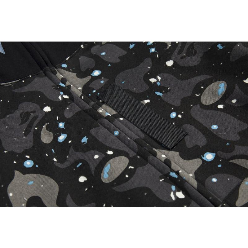 Bathing Shark and ape head print Hoodie Starry Sky Sweater Black and White Starry Sky Blue Shark Hat Printed Casual Hood NextBlock