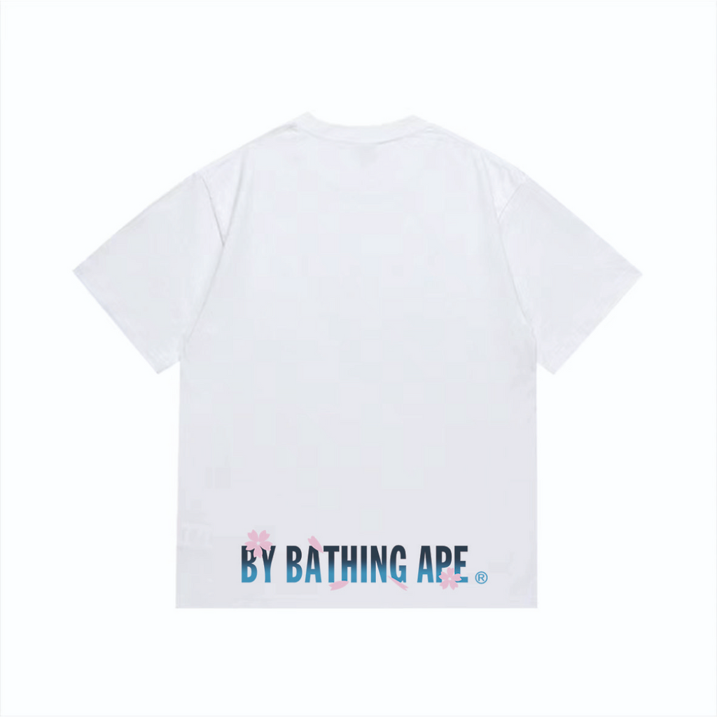 Bathing Shark and ape head print T-Shirt NextBlock