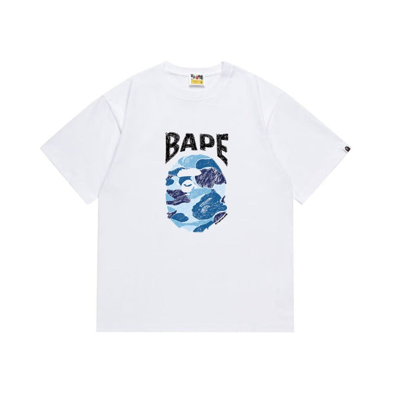 Bathing Shark and ape head print T Shirts NextBlock