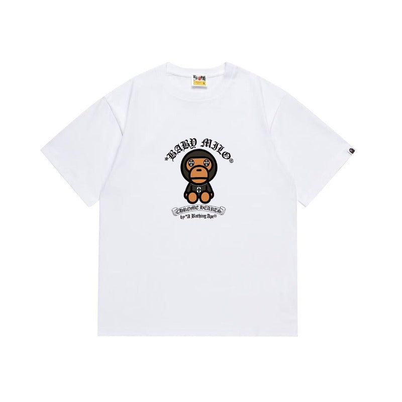 Bathing Shark and ape head print T Shirts NextBlock