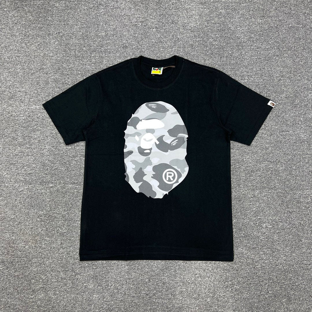 Bathing Shark and ape head print T-Shirt NextBlock