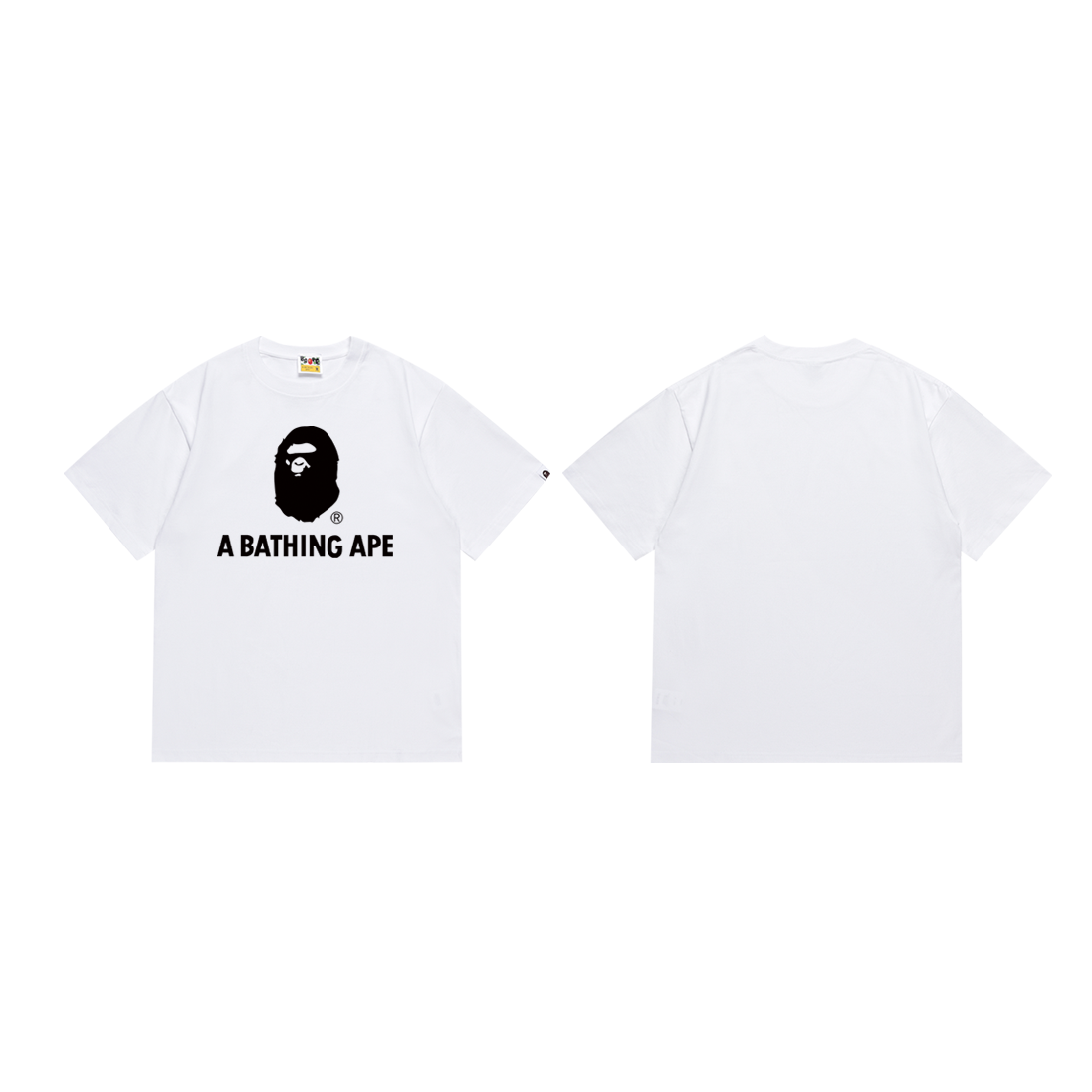 Bathing Shark and ape head print T-Shirt NextBlock