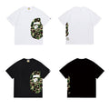 Bathing Shark and ape head print T Shirts NextBlock