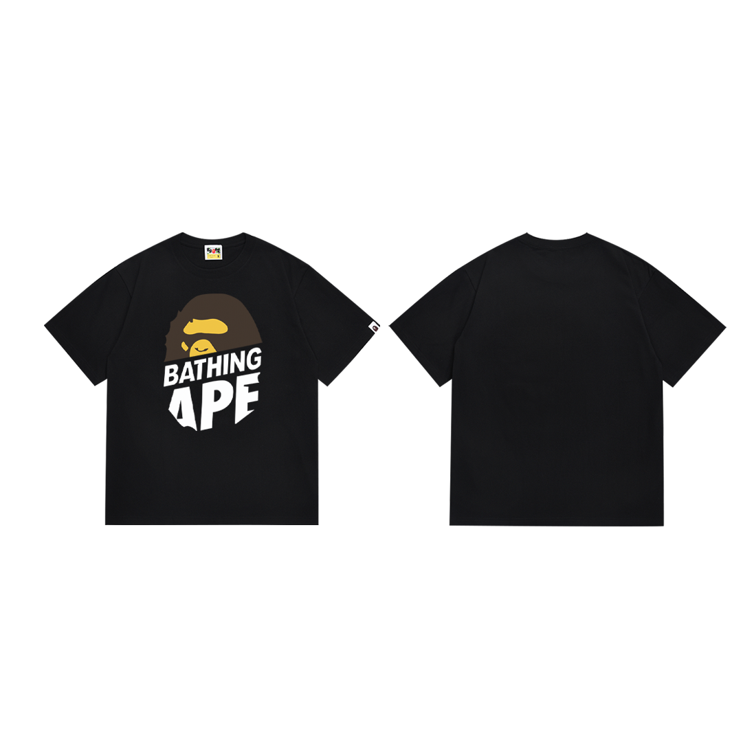 Bathing Shark and ape head print T-Shirt NextBlock