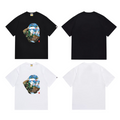 Bathing Shark and ape head print T-Shirt NextBlock