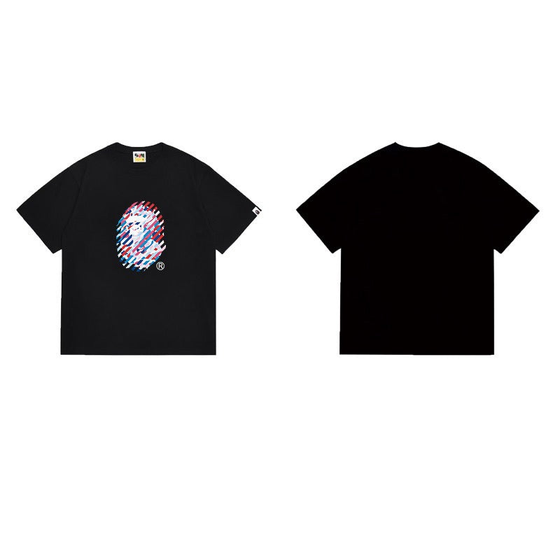 Bathing Shark and ape head print T Shirts NextBlock