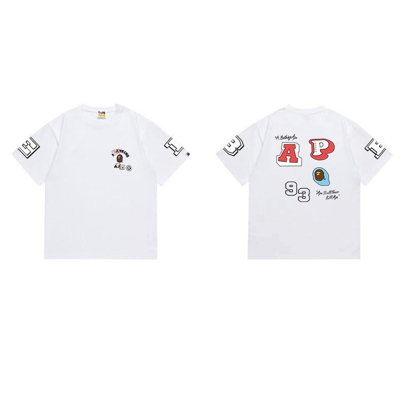 Bathing Shark and ape head print T Shirts NextBlock
