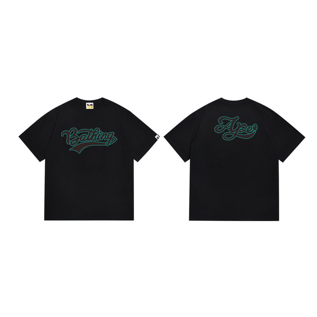 Bathing Shark and ape head print T-Shirt NextBlock
