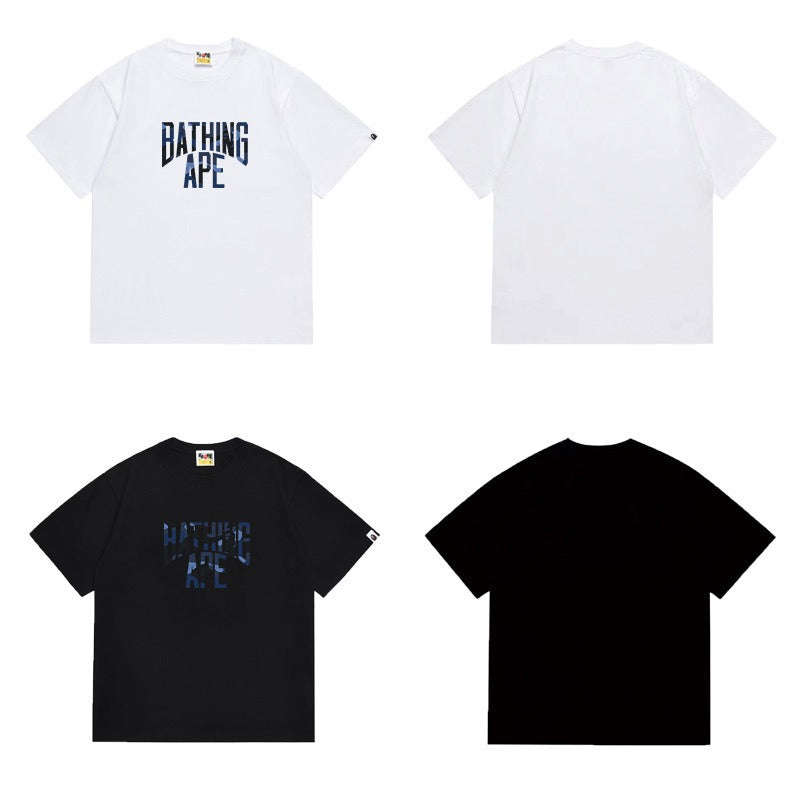 Bathing Shark and ape head print T Shirts NextBlock