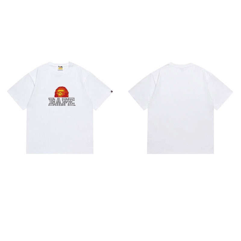 Bathing Shark and ape head print T Shirts NextBlock