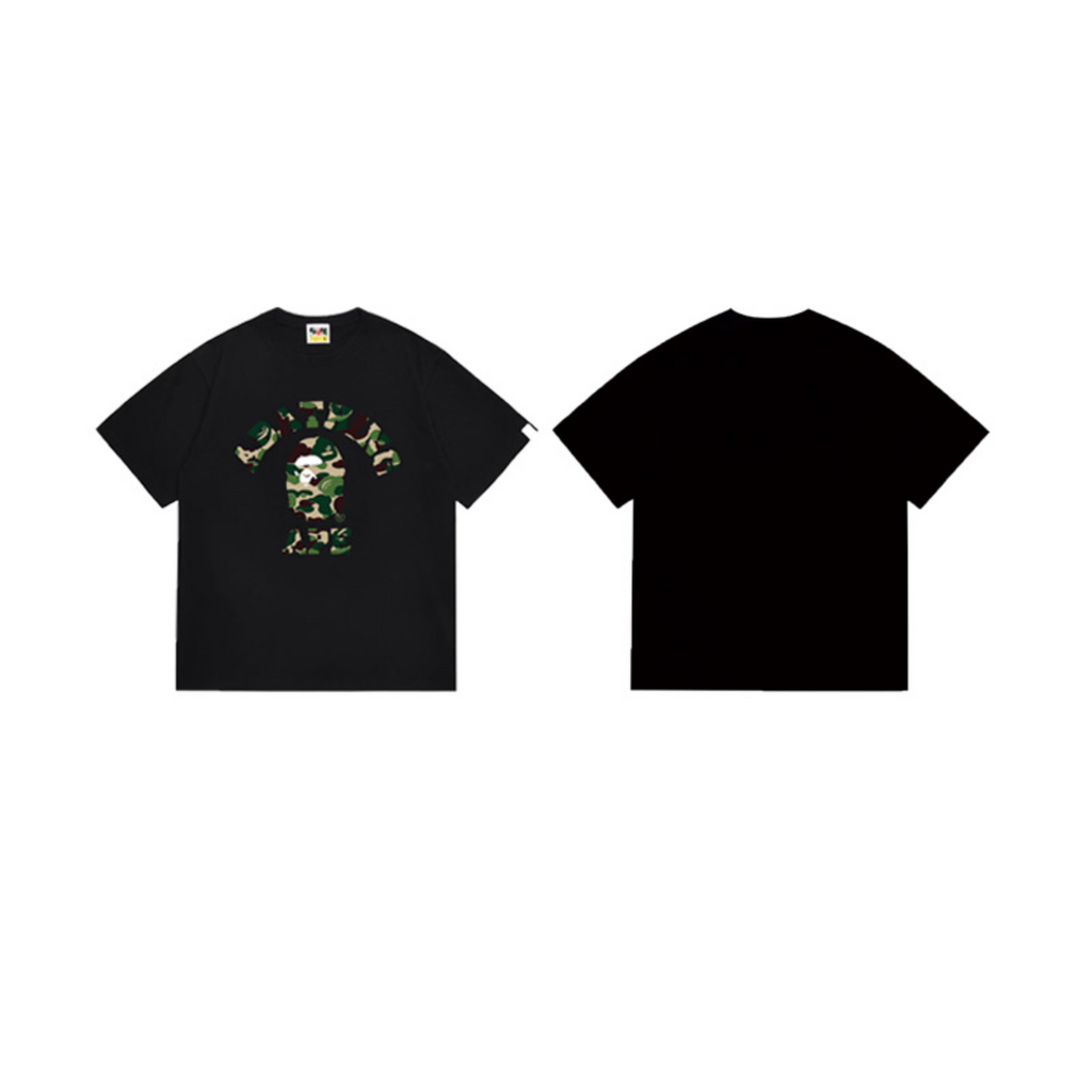 Bathing Shark and ape head print T-Shirt NextBlock