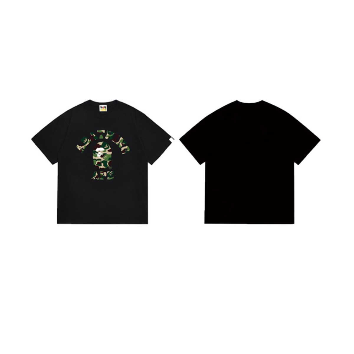 Bathing Shark and ape head print T-Shirt NextBlock
