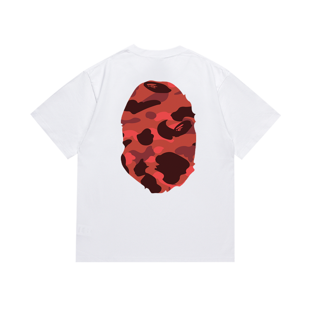 Bathing Shark and ape head print T-Shirt NextBlock