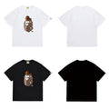 Bathing Shark and ape head print T Shirts NextBlock