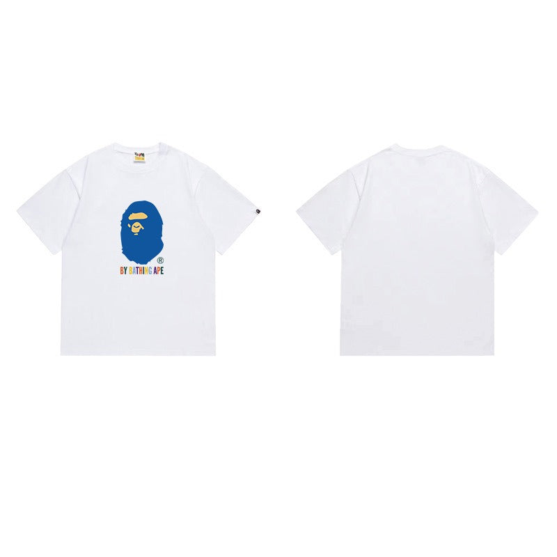 Bathing Shark and ape head print T Shirts NextBlock