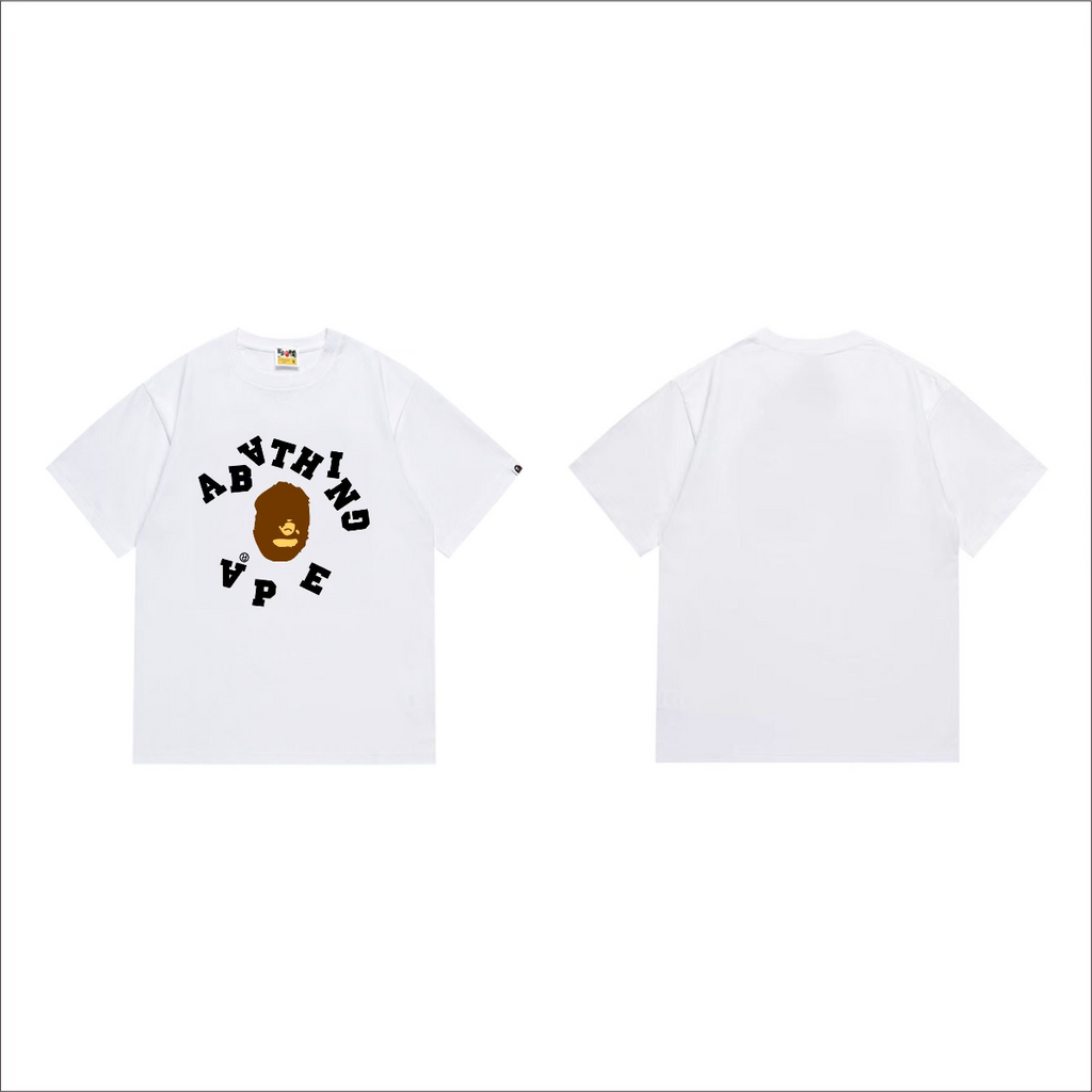 Bathing Shark and ape head print T-Shirt NextBlock