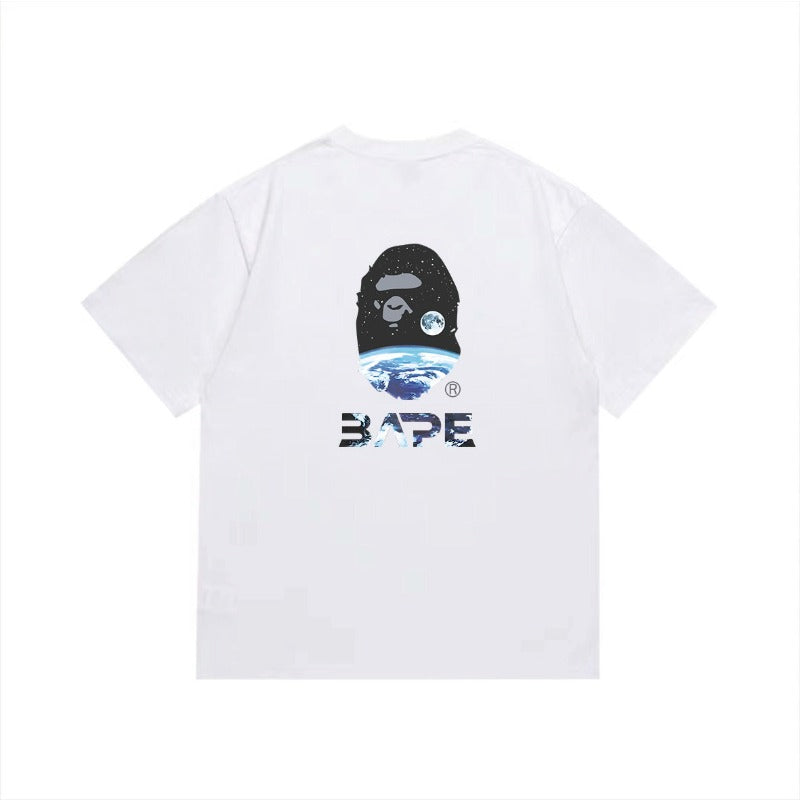 Bathing Shark and ape head print T Shirts NextBlock