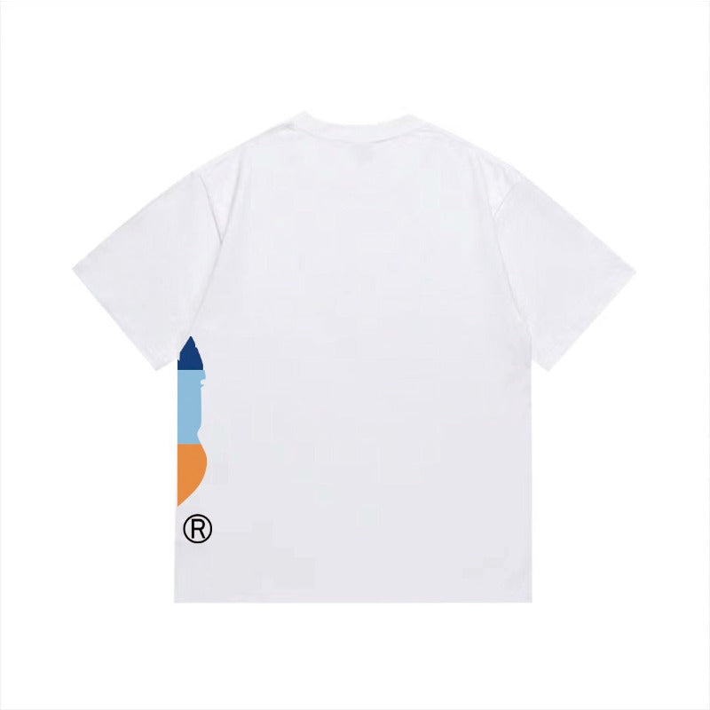 Bathing Shark and ape head print T Shirts NextBlock