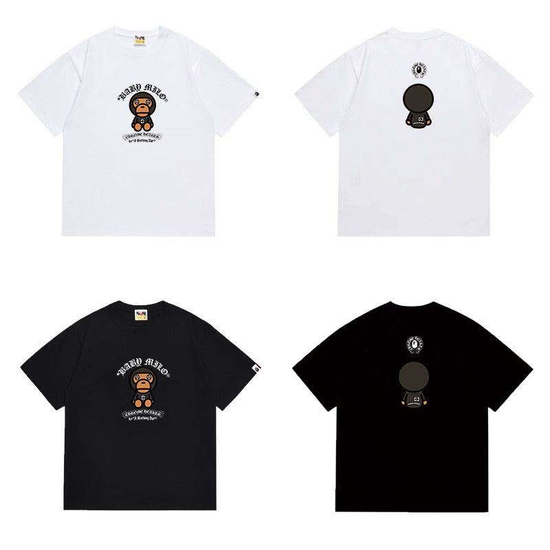 Bathing Shark and ape head print T Shirts NextBlock