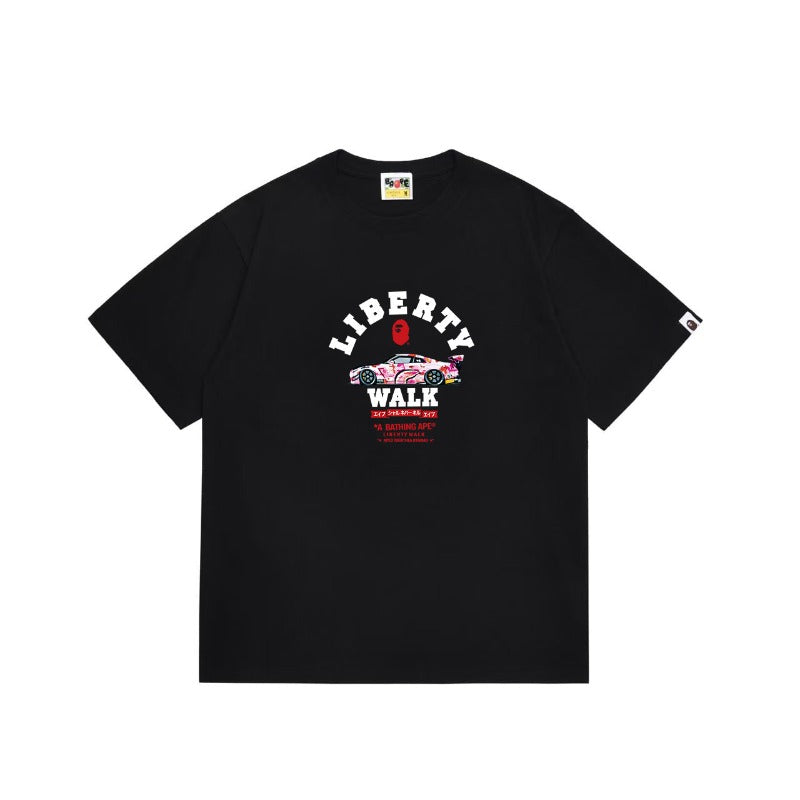 Bathing Shark and ape head print T Shirts NextBlock