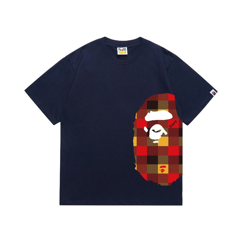 Bathing Shark and ape head print T Shirts NextBlock