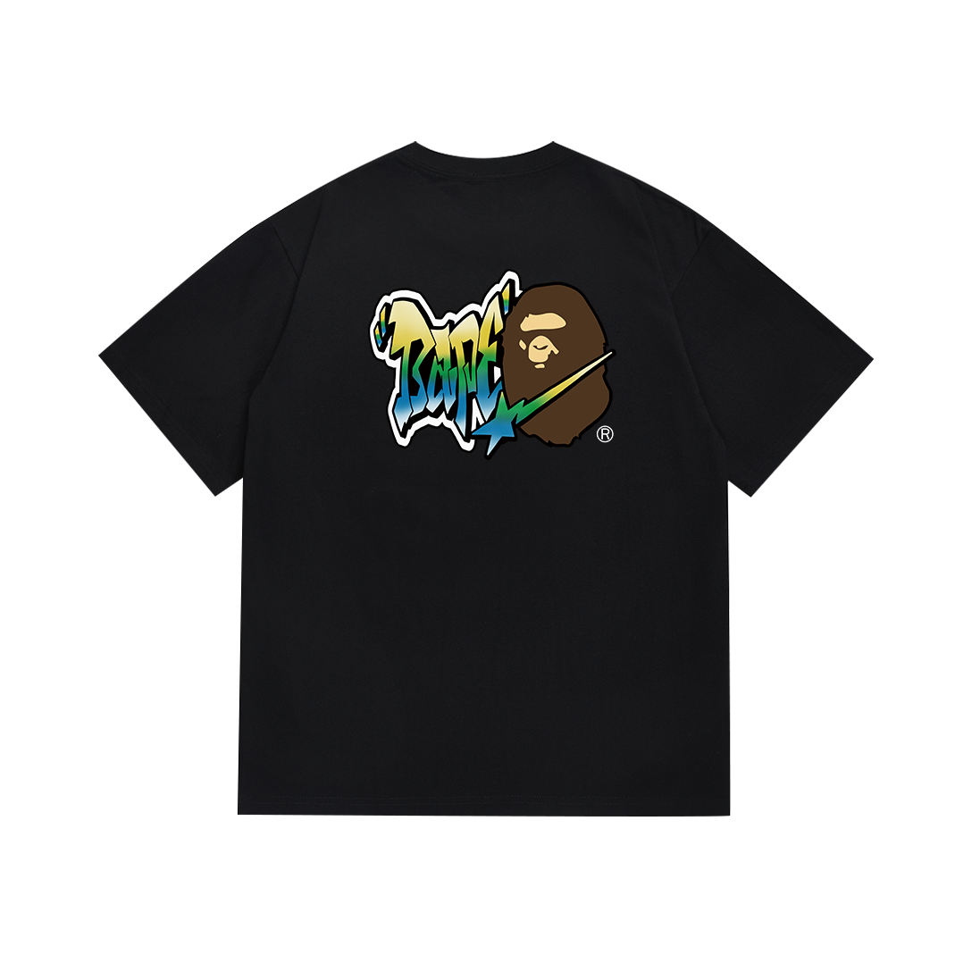Bathing Shark and ape head print T Shirts NextBlock