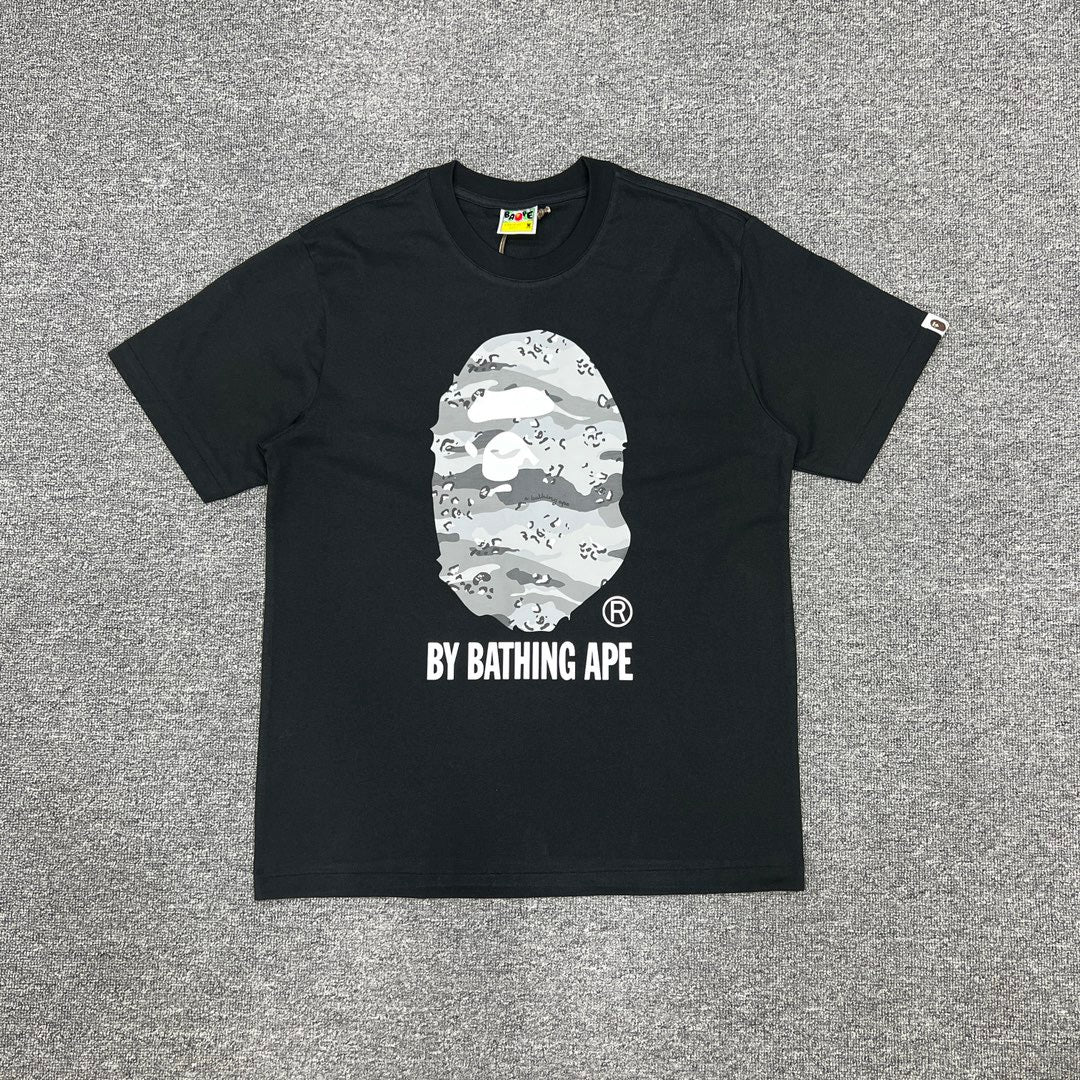 Bathing Shark and ape head print T-Shirt NextBlock