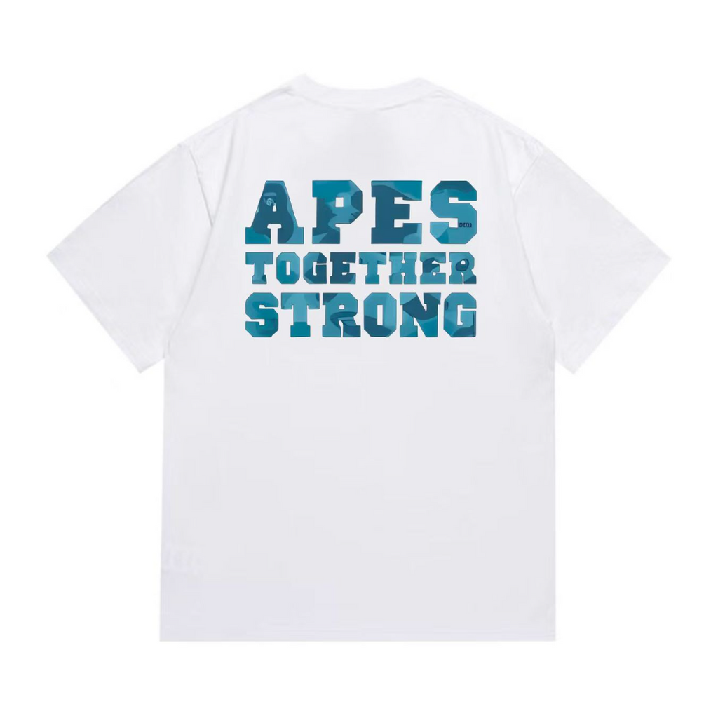 Bathing Shark and ape head print T-Shirt NextBlock