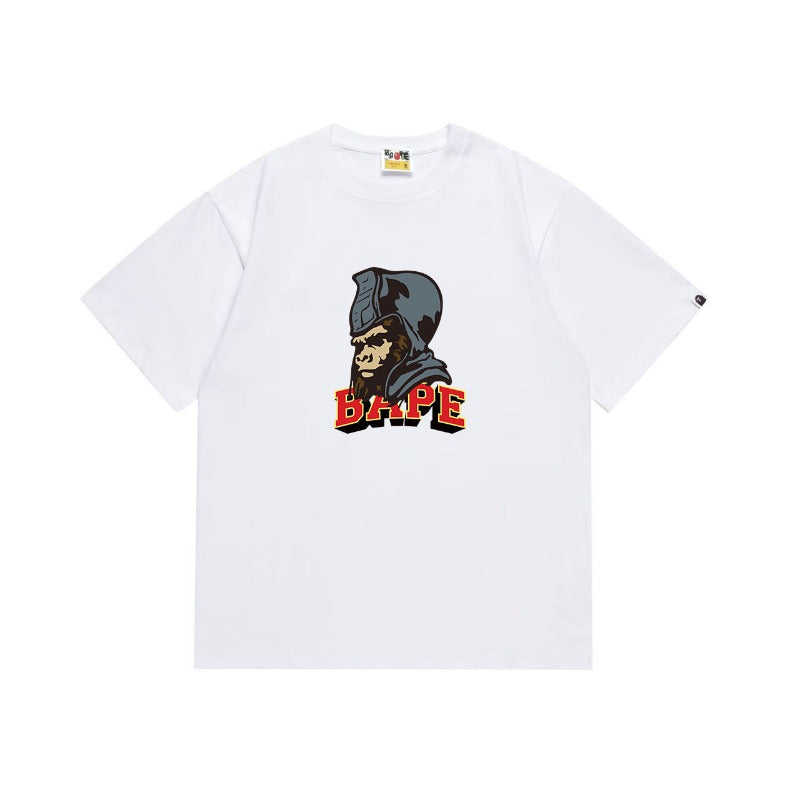Bathing Shark and ape head print T Shirts NextBlock