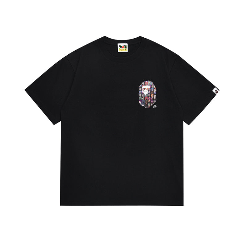 Bathing Shark and ape head print T Shirt NextBlock