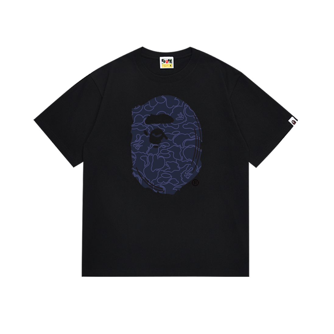 Bathing Shark and ape head print T-Shirt NextBlock