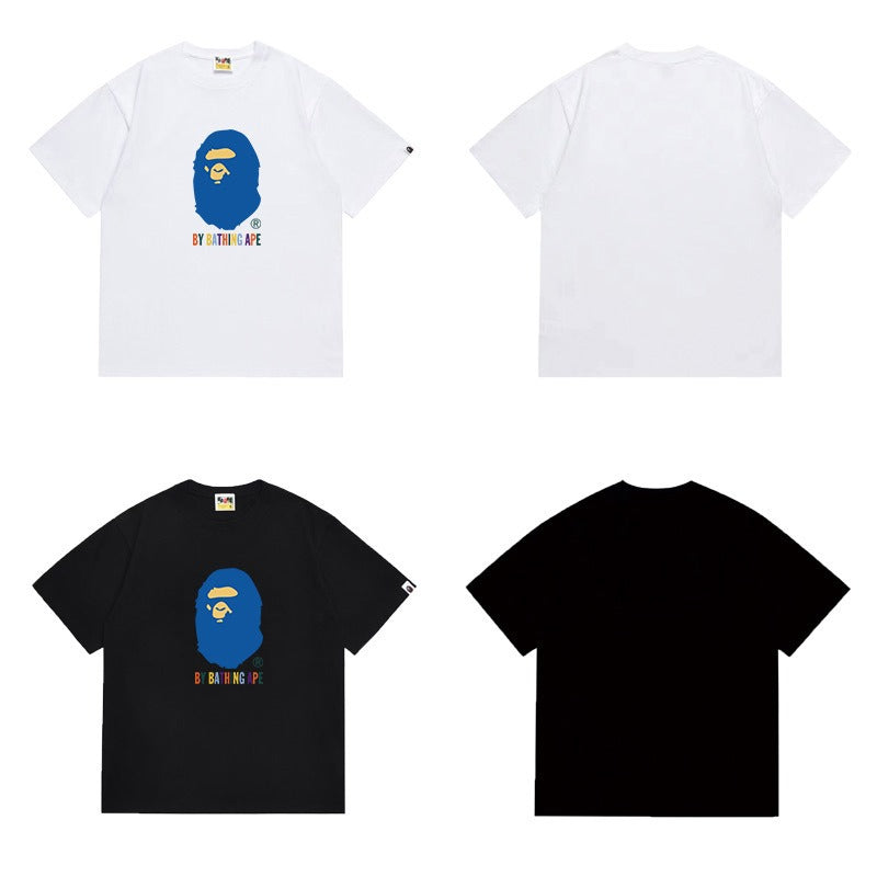 Bathing Shark and ape head print T Shirts NextBlock