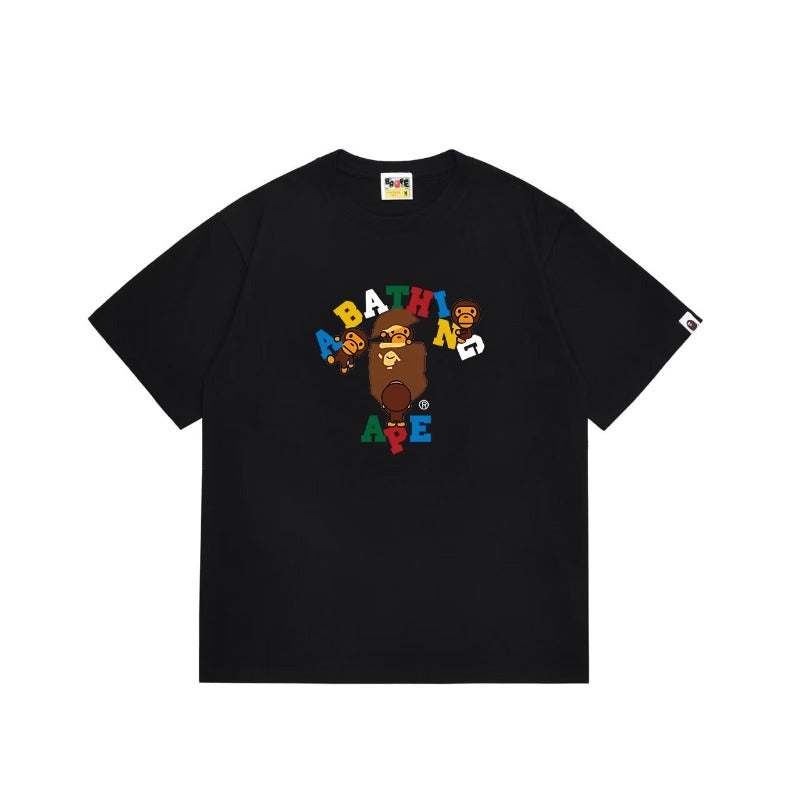Bathing Shark and ape head print T Shirts NextBlock
