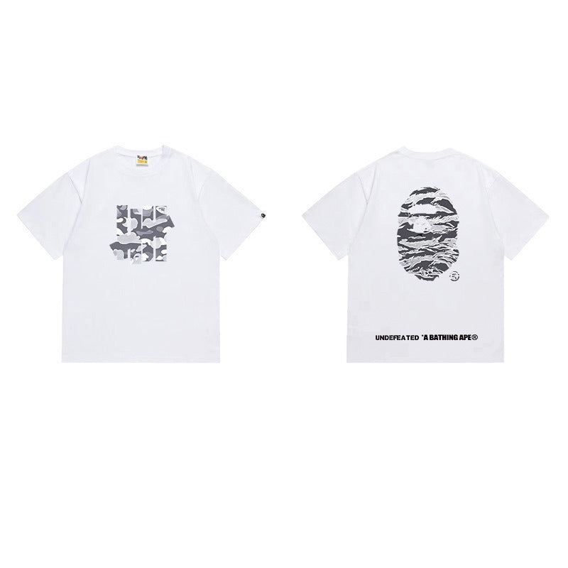 Bathing Shark and ape head print T Shirts NextBlock