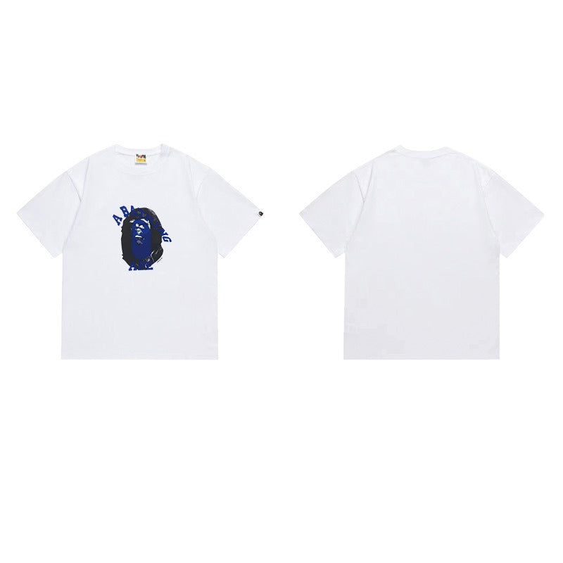 Bathing Shark and ape head print T Shirts NextBlock