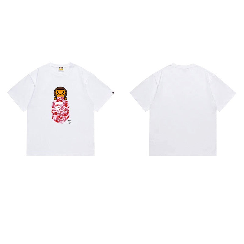 Bathing Shark and ape head print T Shirts NextBlock