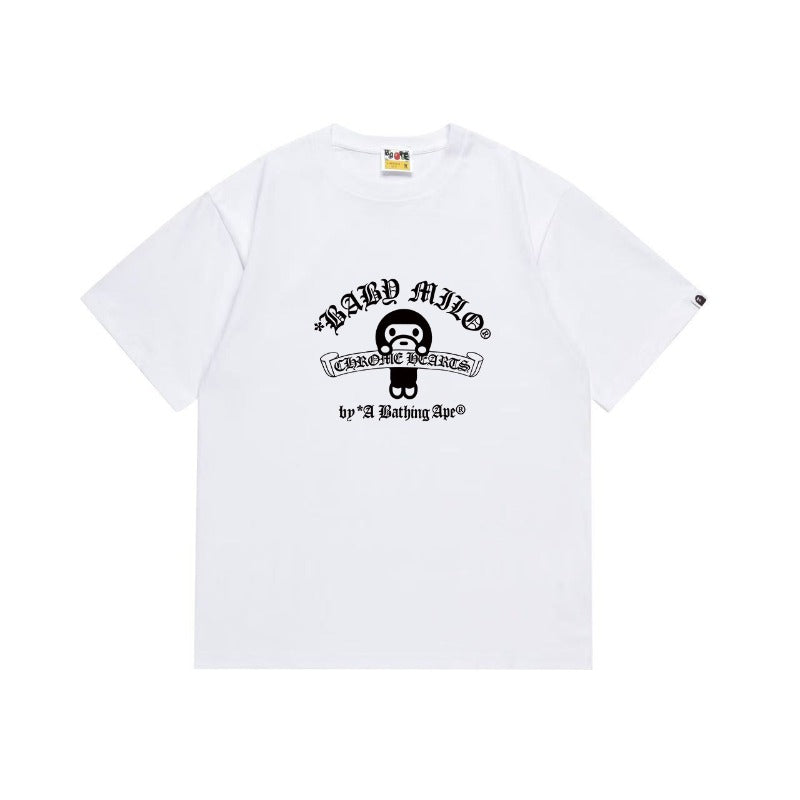 Bathing Shark and ape head print T Shirts NextBlock