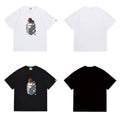 Bathing Shark and ape head print T Shirts NextBlock