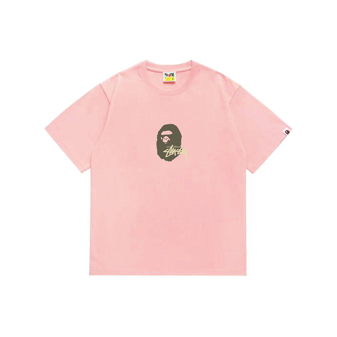 Bathing Shark and ape head print T-Shirt NextBlock