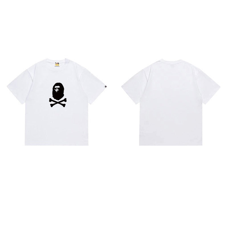 Bathing Shark and ape head print T Shirts NextBlock